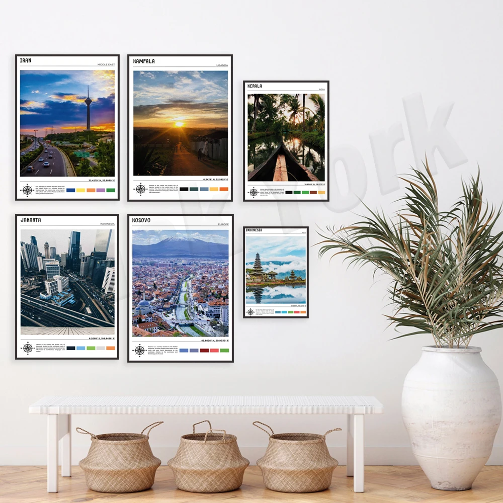 ملصقات السفر لسيارة كيراالا، الهند، كينيا، جيرسي شور، اليابان، مدينة جيرسي، كوالالمبور، ماليزيا، كراكوف، كوسوفو، جاكرتا #1