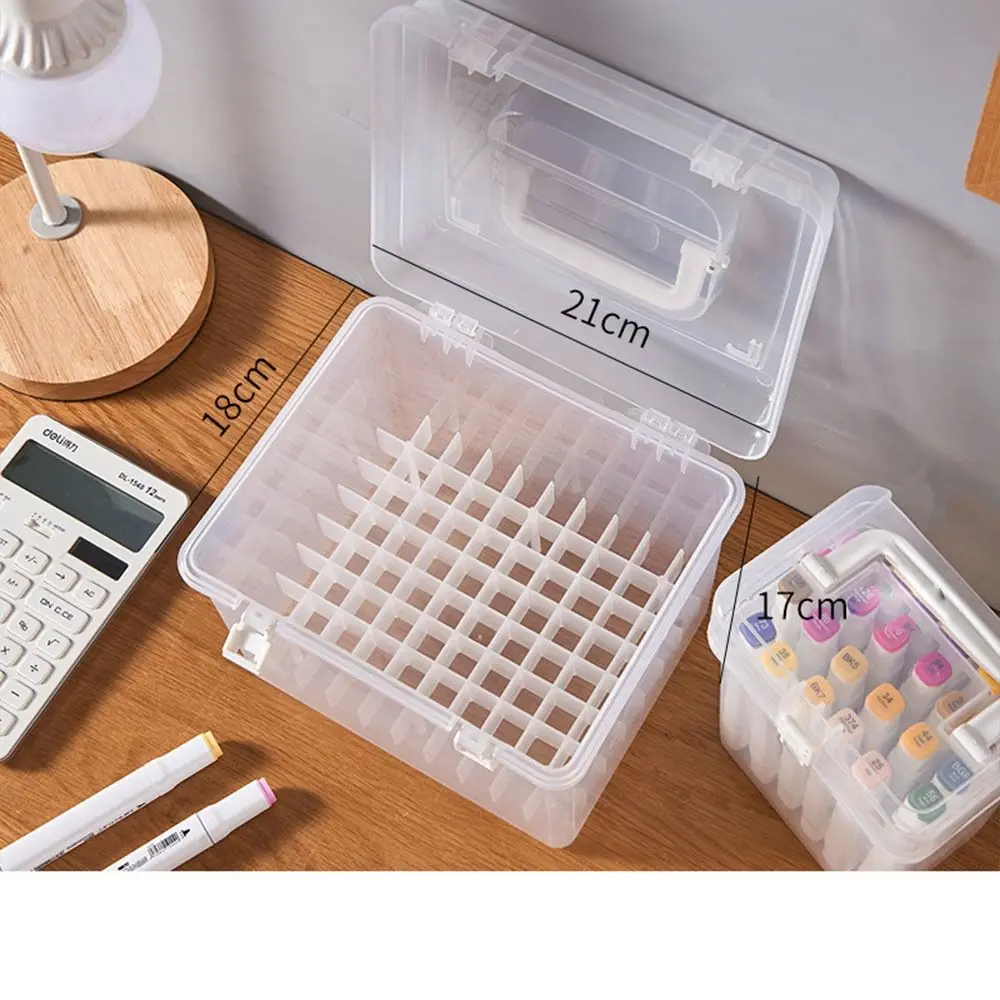 

Grids Waterproof Study Supply Home Students School Desk Organizor Marker Pens Container Marker Pens Storage Box Art Craft Tray