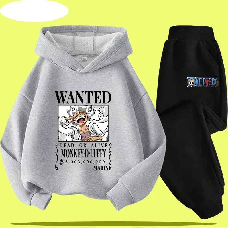

Boys' Casual Shirt 2 Pieces for 3-12 Years Old Letter A-Z Pirates King Children's Hooded Sweatshirt Set with Cartoon Print