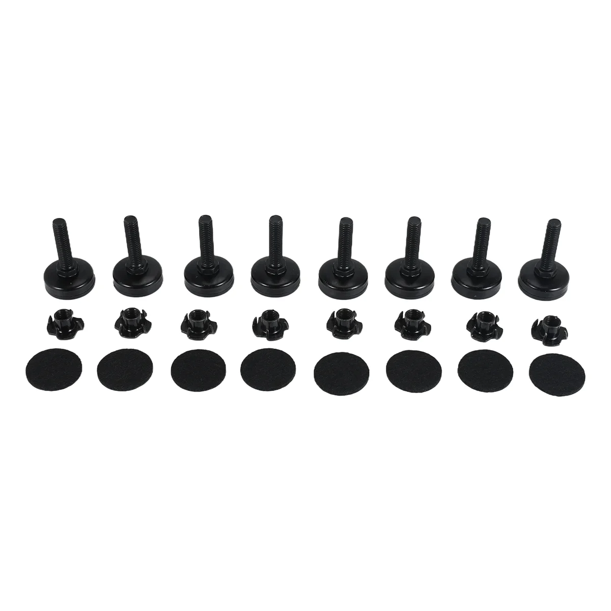 [Tersedia] 8 Buah Perata Furnitur Tugas Berat Kaki Perata Furnitur Perata Kaki Dapat Disesuaikan untuk Lemari Meja Kursi Pengangkat