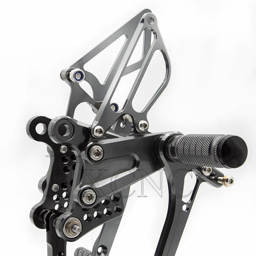 For Kawasaki Ninja 600/ZX6R/ZX636 2009-2020 2019 Motorcycle RearSet Footrest Footpeg CNC Adjustable Aluminum Pedal Foot Peg view 6