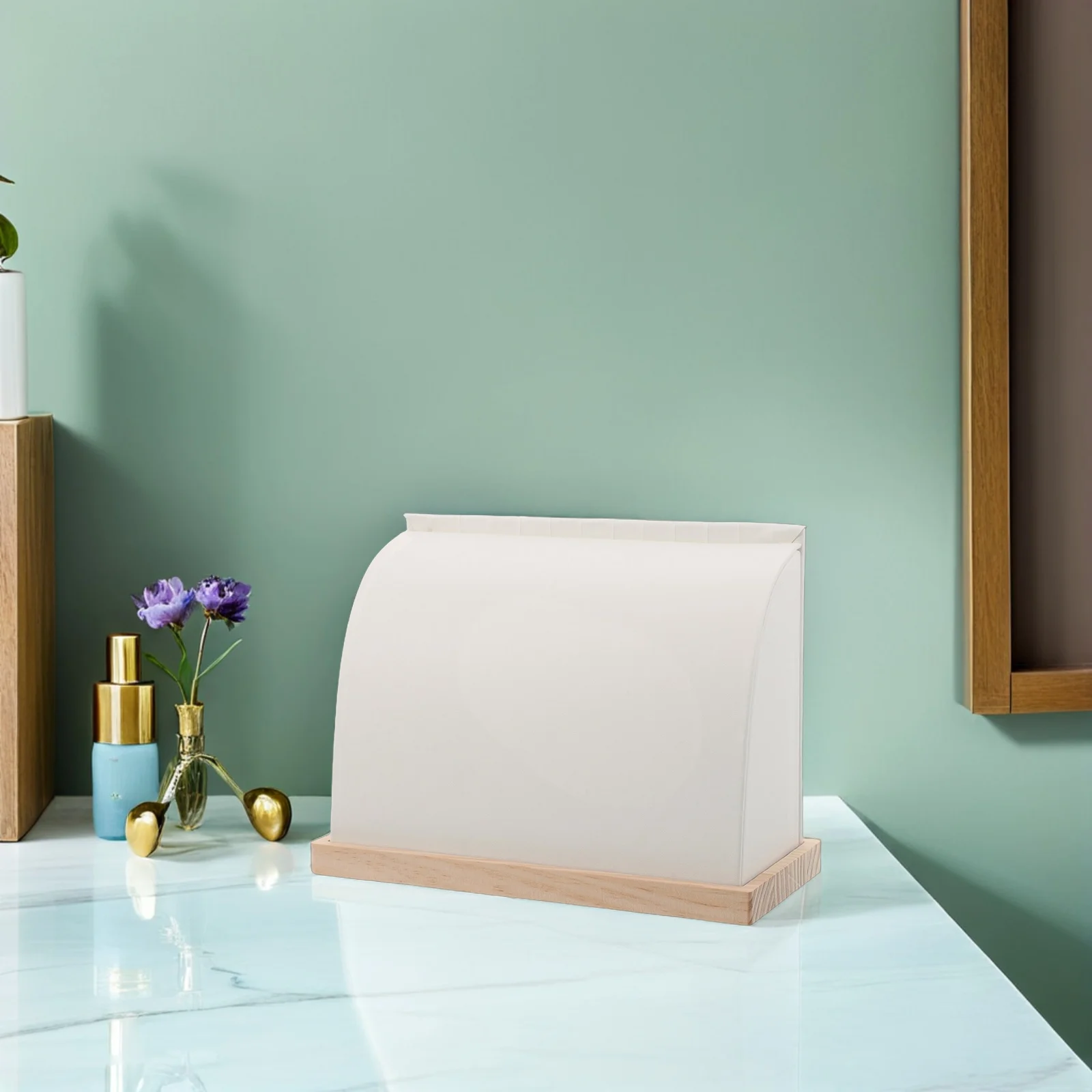 

Wooden Jewelry Display Stand Curved Necklaces Holder Solid Wood Base Tabletop Organizer for Bracelets Pendants