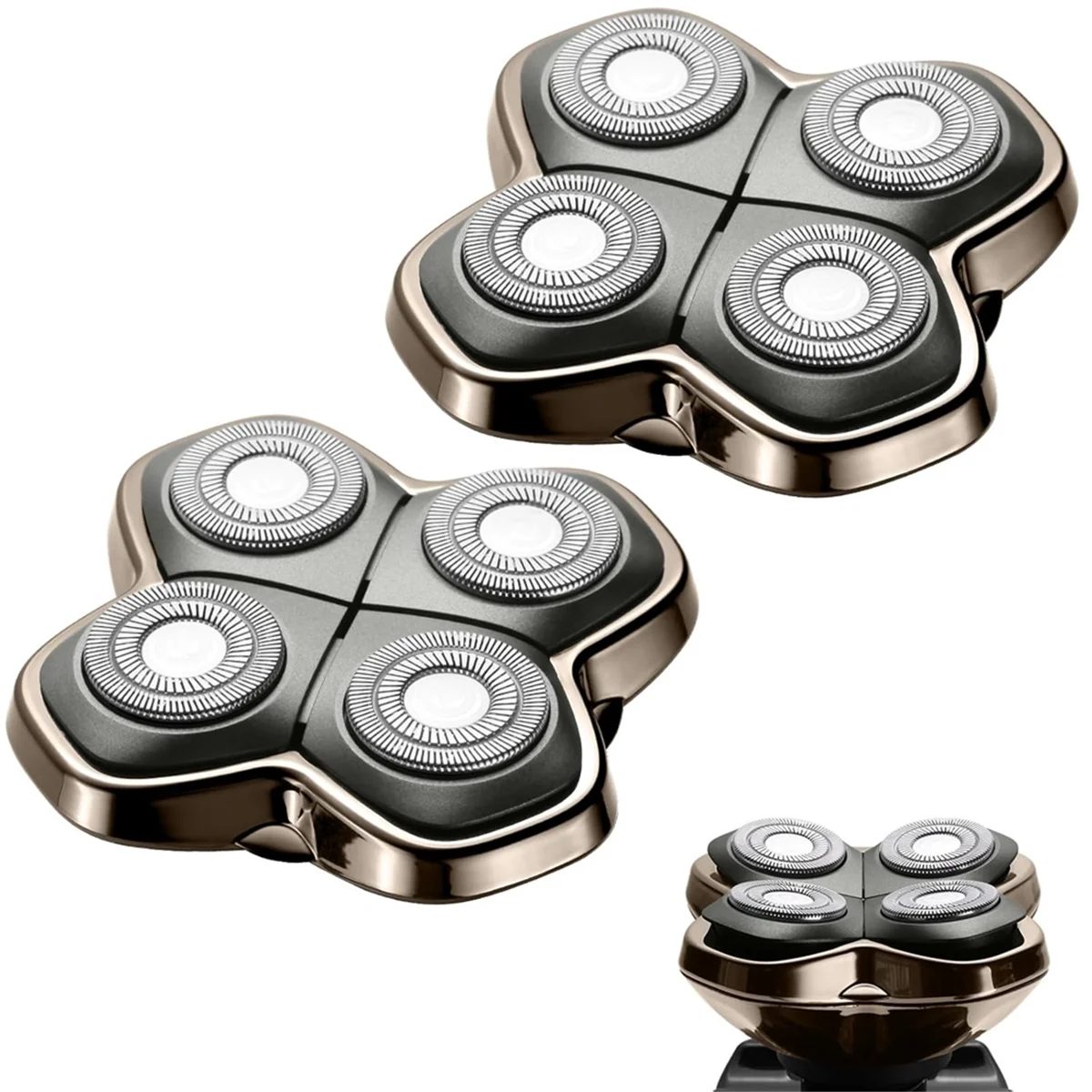 2025+2 عبوة رأس بديلة احترافية لماكينة حلاقة Skulls Pitbulls Gold PRO، Silver PRO، Diamond