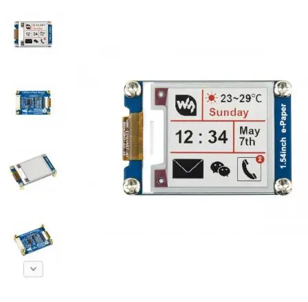 Waveshare 1.54inch e-Paper Module (B),200x200, 1.54inch E-Ink display module, three-color