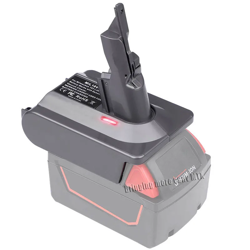 อะแดปเตอร์สำหรับ18V Milwaukee N18 XC แบตเตอรี่ลิเธียม48-11-1860 48-11-1850 48-11-1840 48-11-1820สำหรับ Dyson V6 V7 V8แบตเตอรี่ใช้