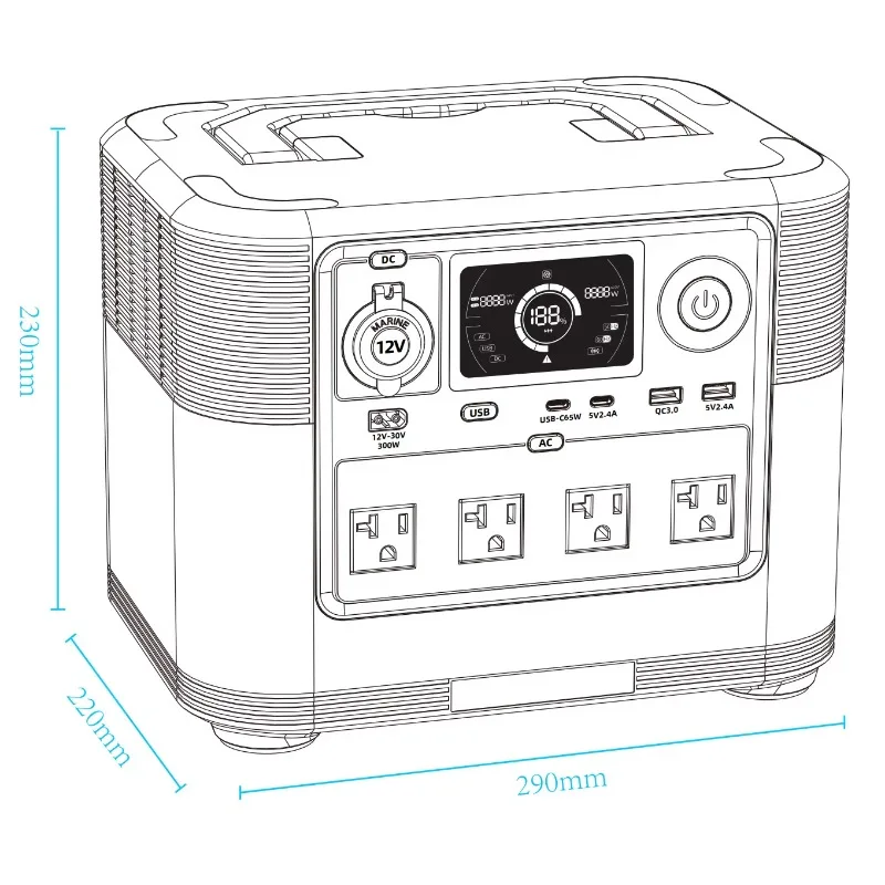 Lithium Solar Energy System 1200 W 1008 WH OEM ODM Portable Power Station Outdoor Power Supply,Mini Solar Power Station