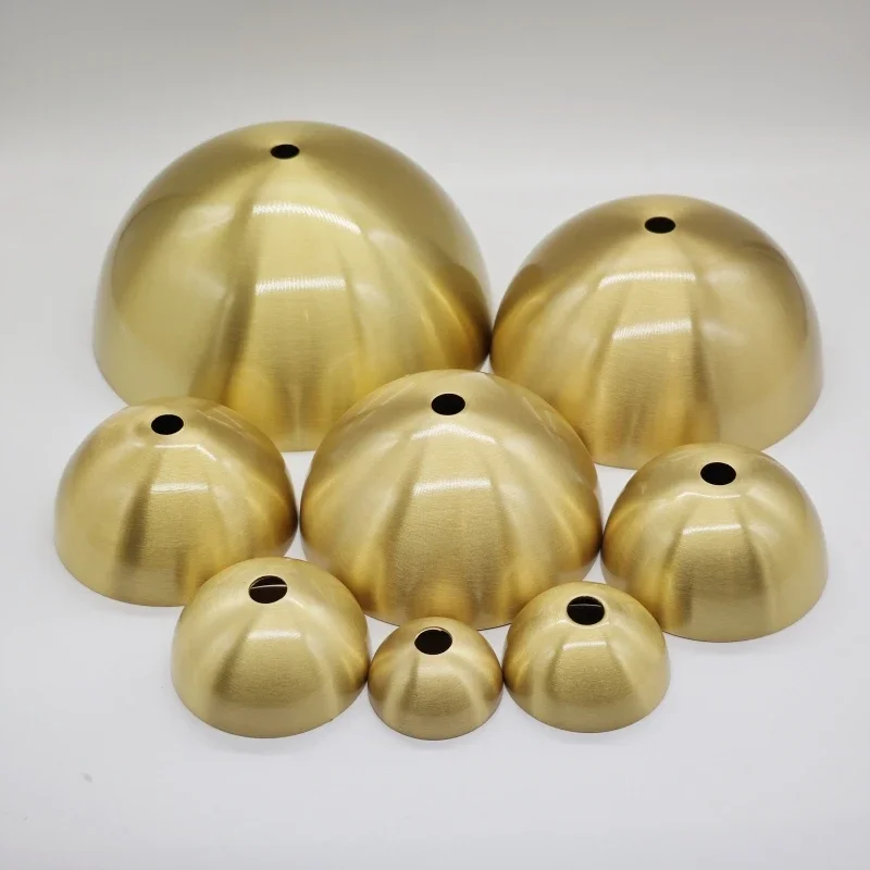 

Pure brass round special round head pendant lamp accessories thickened copper parts desk lamp lampshade base semi-circular