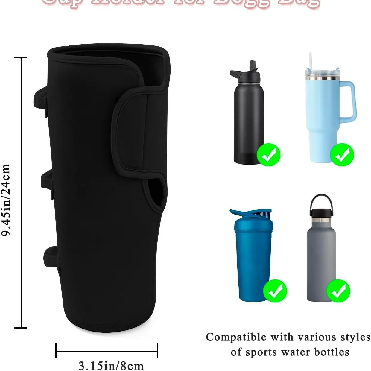 Bag Cup Holder for Stanley Cups 40oz With Handle Suitable for Simply Bag Accessories Cup Holder