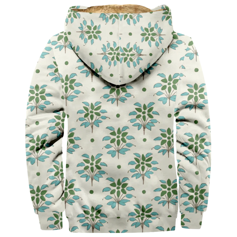 Casacos de jaquetas de inverno masculinos, verde casual planta impressão padrão roupas de algodão sobretudo esportivo diário