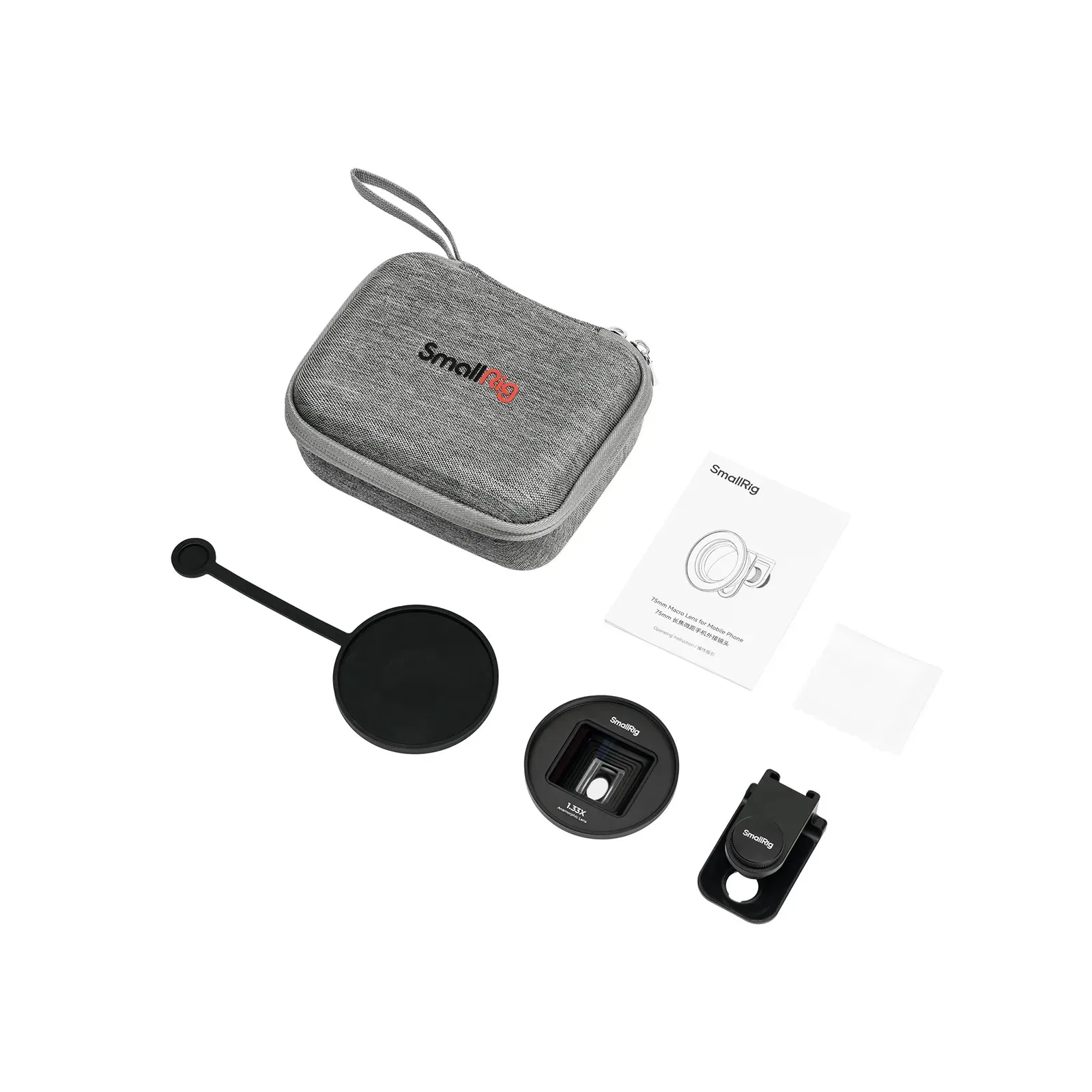 Smallrig 1.33x Anamorphic Lens for Mobile Phone (T-mount) High-definition Optical Design Capture a 2.4:1 Widescreen Aspect Ratio