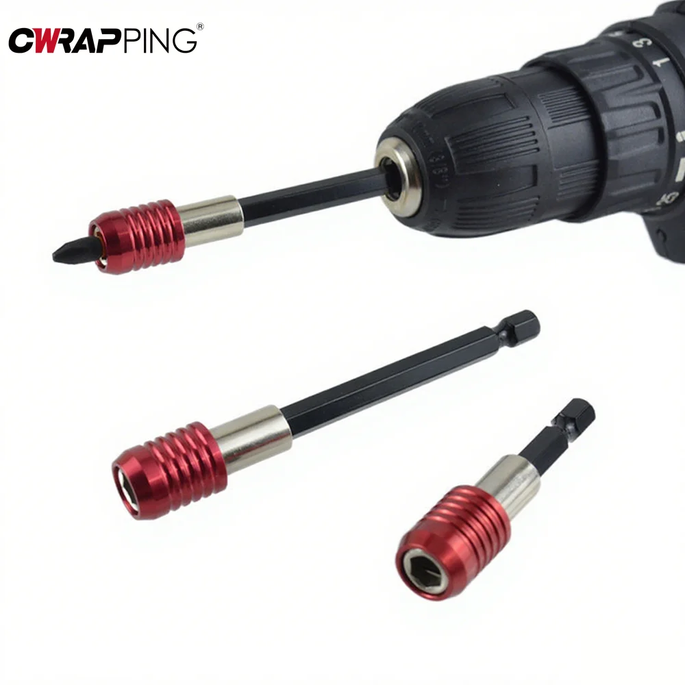 Hexagonal Extension Quick Tool Sets Power 60-300mm Accessories Release Battery Self-locking Connect Dremel Screwdrivers Rod Red view 2