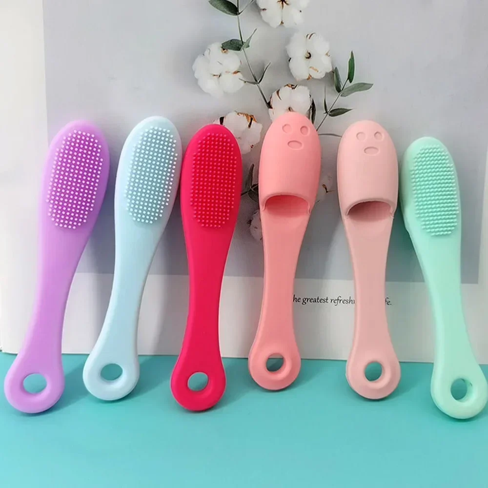 Finger Shape Silicone Face Cleansing Brush Facial Cleanser Pore Cleaner Exfoliator Face Scrub Washing Brush Skin Care Tools