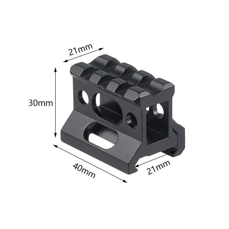3-Slot Height Increasing Guide Rail, 20 To 20Mm Bracket, Guide Rail Aluminum Alloy Scope Riser Base Mount