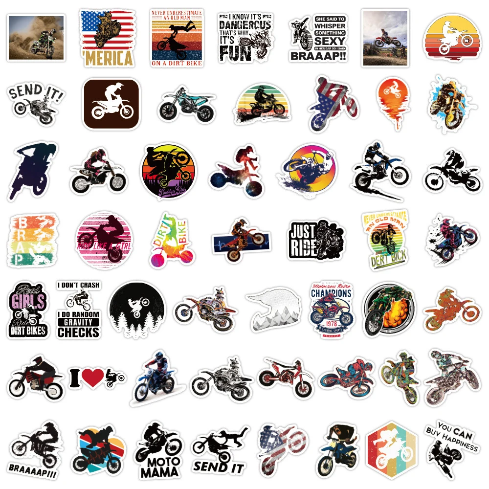 10/30/50/110 Uds. Pegatinas geniales para motocicleta MTB, calcomanías de juguete para niños de dibujos animados, papelería DIY, maleta, guitarra, portátil, pegatina decorativa de PVC