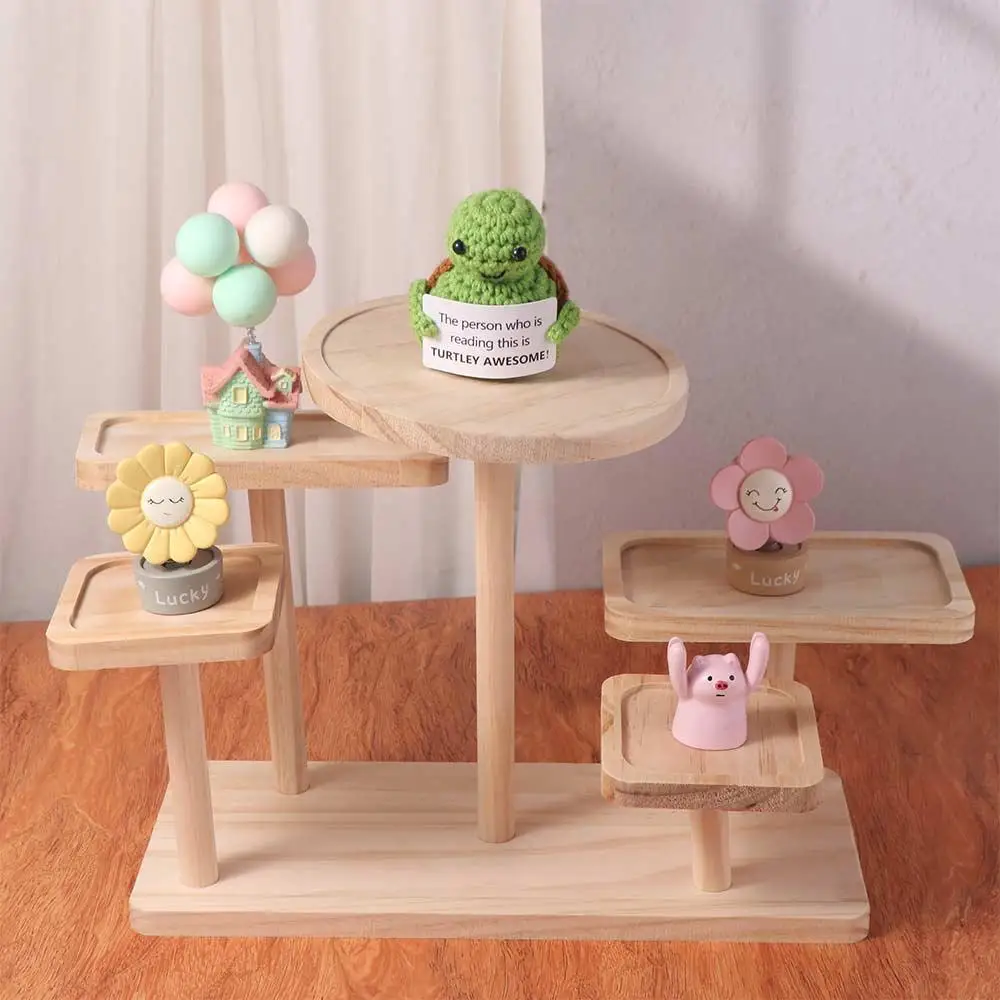 Duży drewniany regał ekspozycyjny o dużej pojemności, oszczędzający miejsce, z możliwością demontażu, na figurki lalek, modele, trwały, prosty.