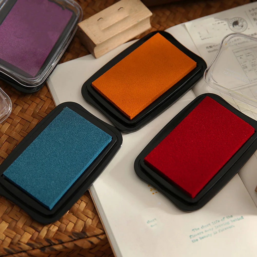 2 قطعة وسادة الحبر الأحمر خمر قسط الإسفنج قابل للغسل Diy بها بنفسك الحرفية سكرابوكينغ النسيج الخشب ختم منصات مختمة لوازم الحرفية #6