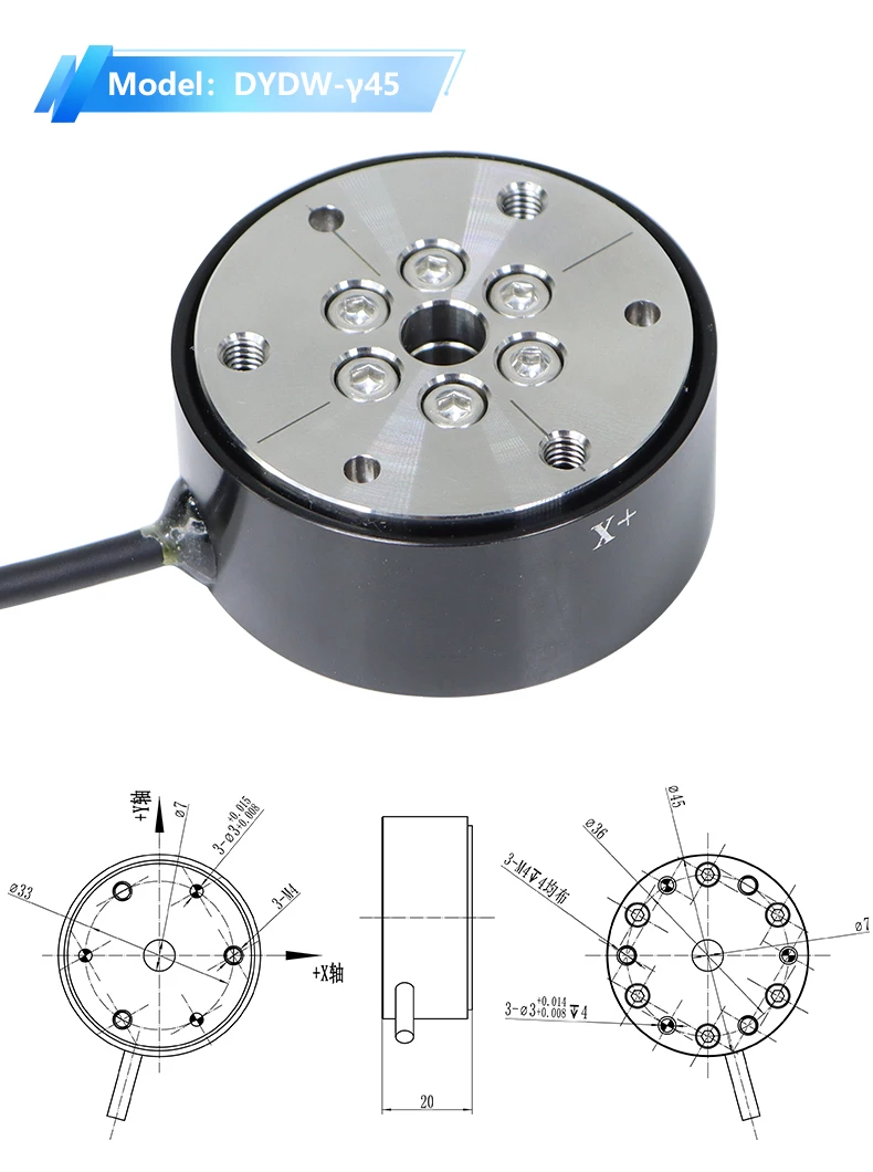 Multi axis sensors multi component transducers force torque sensors 6 axis force torque sensor