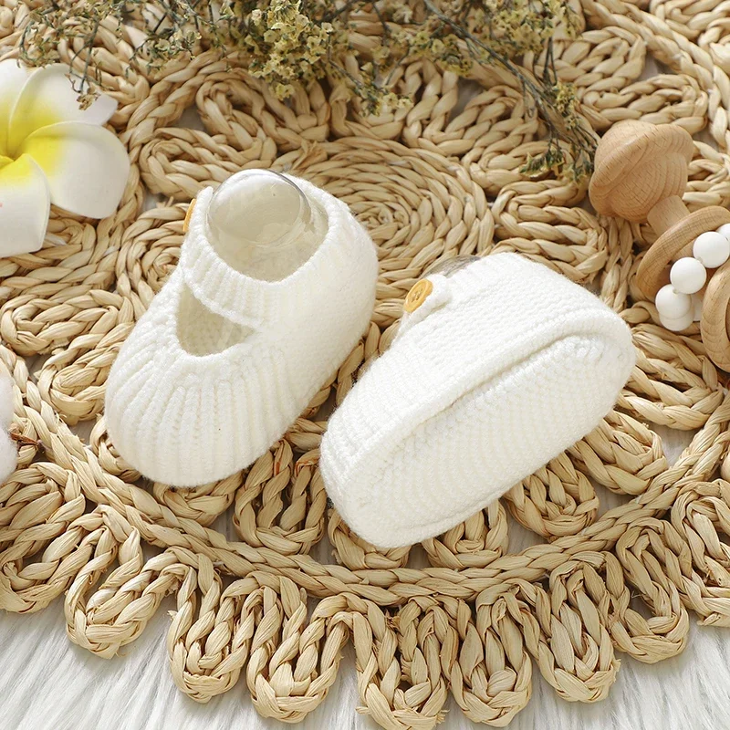 Newborn Baby Shoes Knit Infant Boy Girl Footwear Fashion Breathable 0-18M Toddler Clothes Accessories Super Soft First Bed Shoes