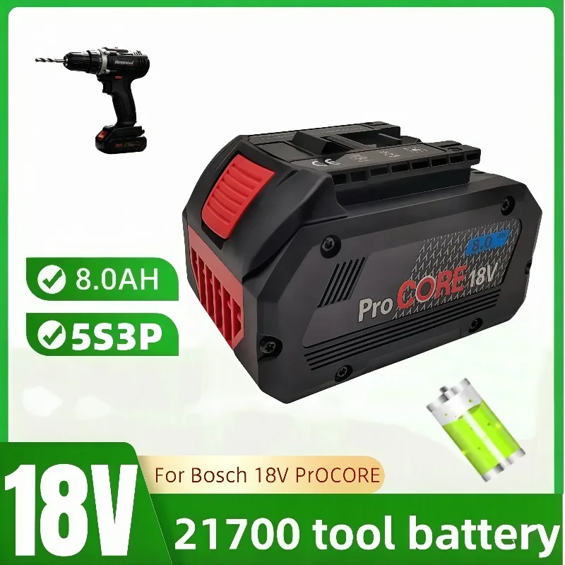 100% NEW 18V 8.0Ah Li-ion Battery Replacement Pack for Cordless Power Tools BAT618 GBA18V80 21900