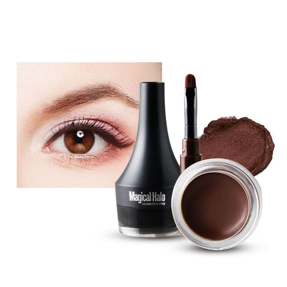 EyeblogugPomade-Eyeliner imperméable, gel de maquillage, ombre longue sculptée, yeux teintés avec pinceau crème, doublure pour sourcils, gel Ey durable, D5C8, nouveau