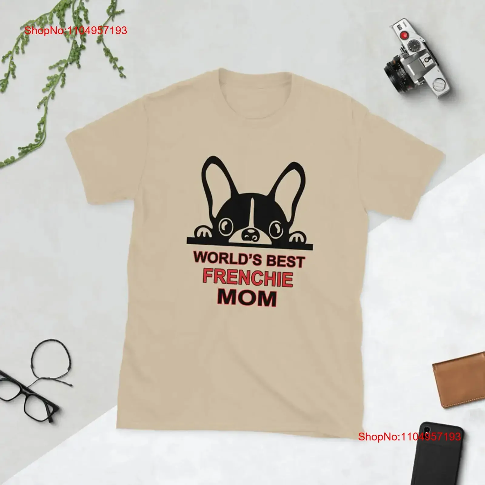 

World's Best Frenchie Mom Funny Cool French Bulldog lovers T Shirt vintage Washed Slightly fashion Breathable Stylish graphic