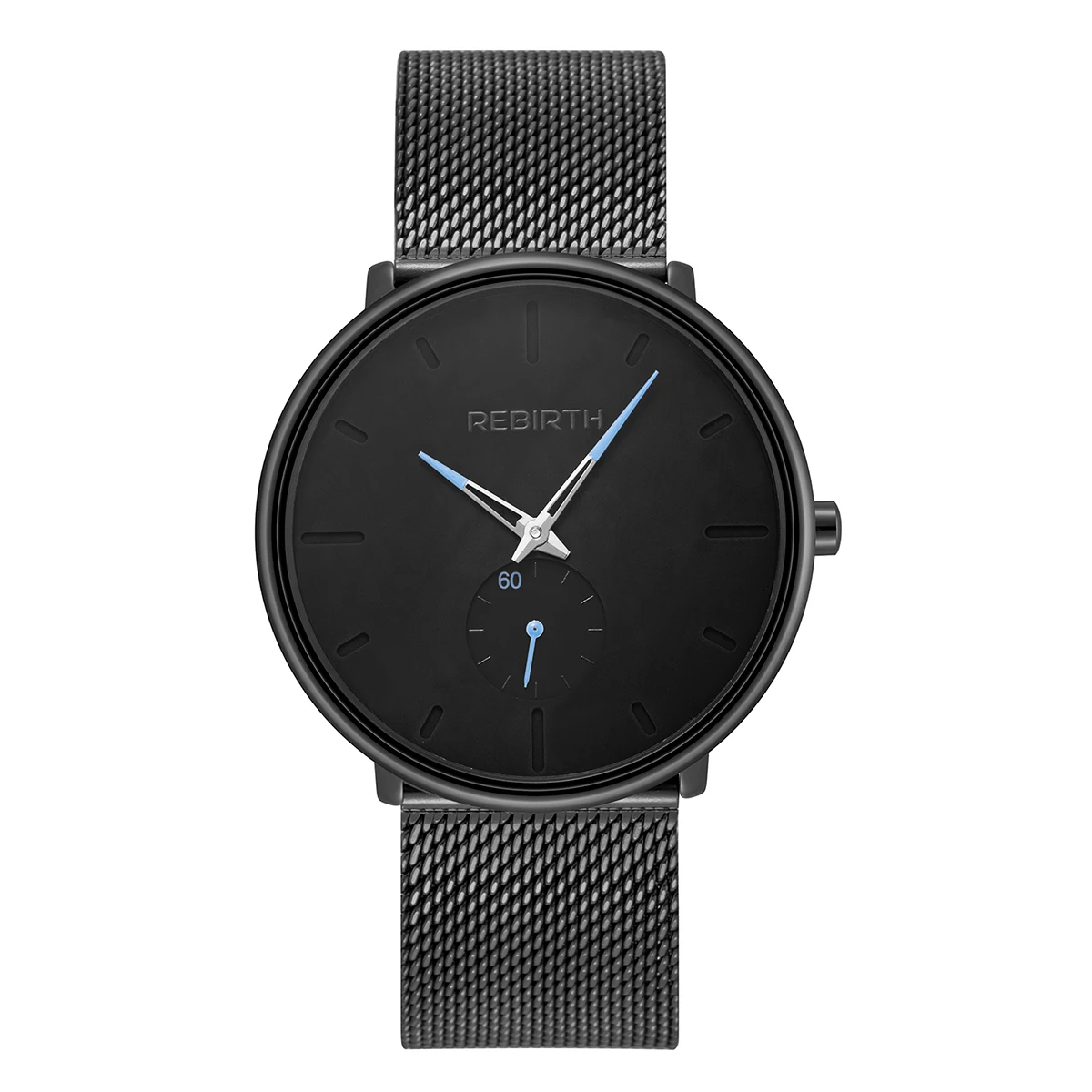 ساعة ريترو آرت ديزاين للرجال بحزام ساعة مغناطيسي ثنائي الدبوس ونصف حركة كوارتز عصرية وبسيطة