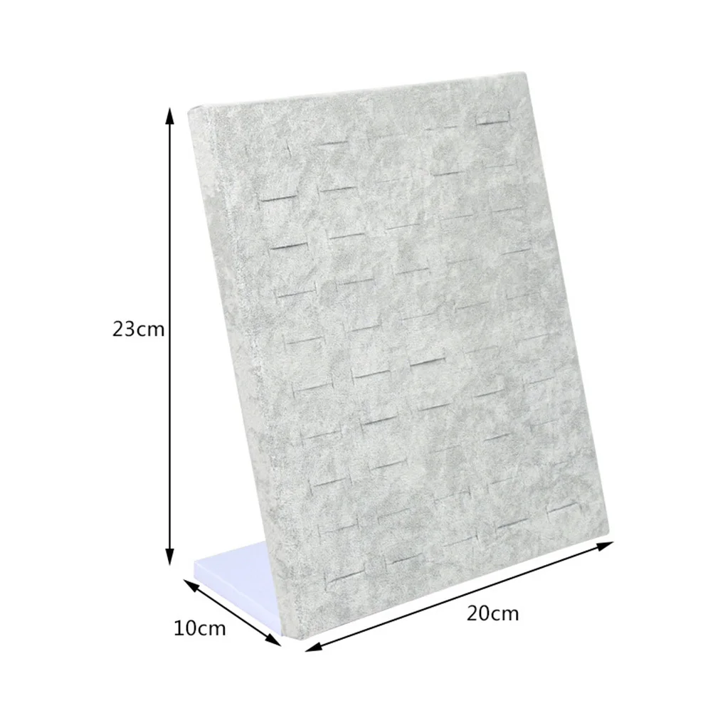 50 فتحة حلقة عرض موقف رمادي يتدفقون المواد مجوهرات حامل مُنظِم حلقة عرض موقف لغرفة المعيشة