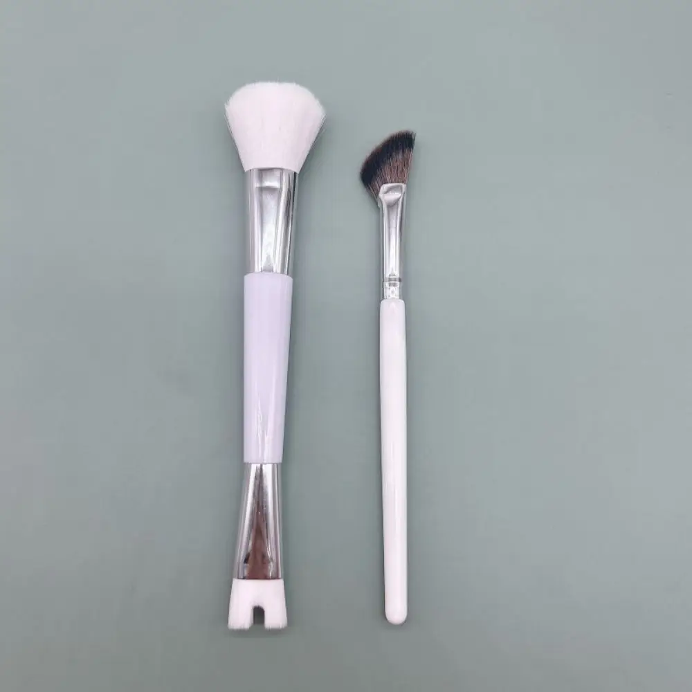 2 pçs cabeça dupla nariz contorno escova conjunto 2-em-1 ângulo inclinação nariz sombra escova nariz escultura em forma de u pincel de maquiagem estudante