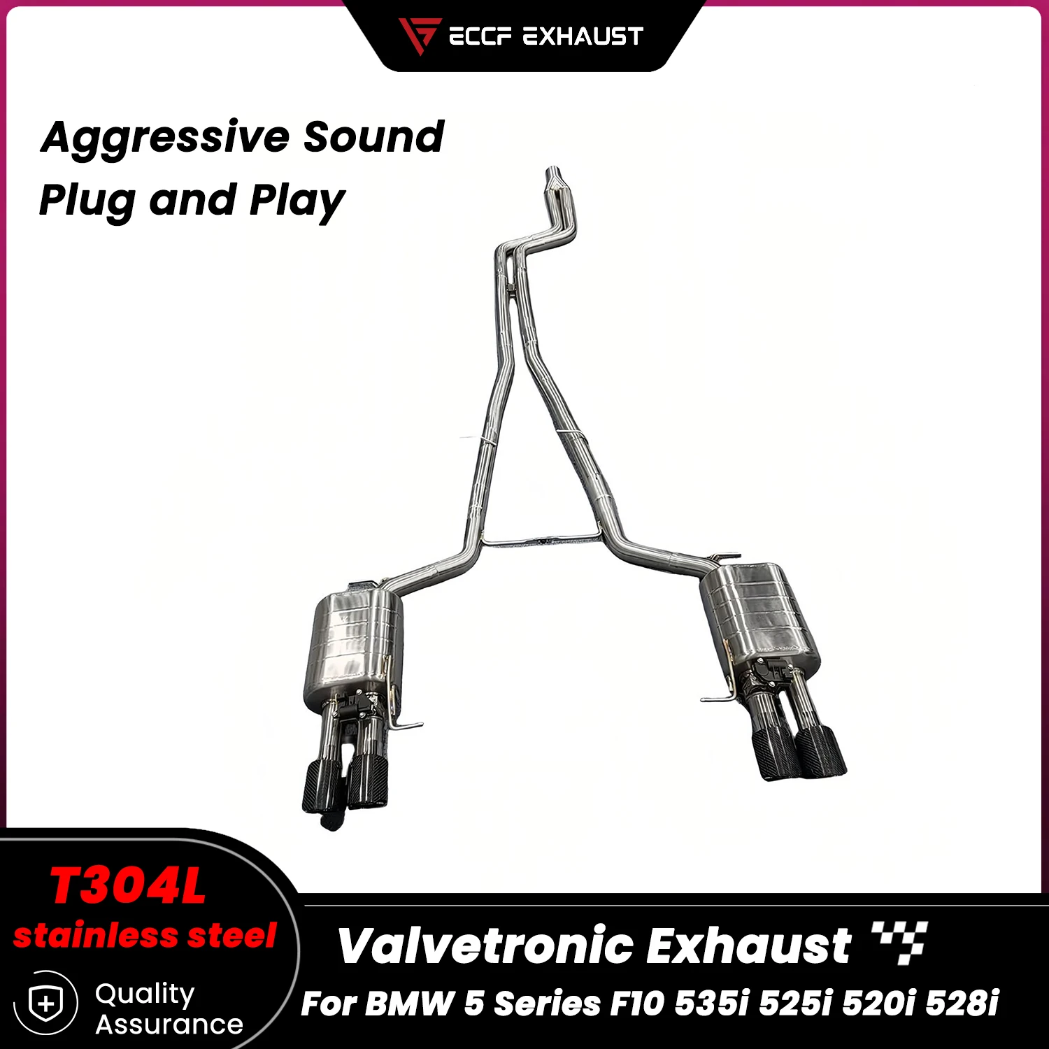 

Aggressive Sound Valvetronic Exhaust Catback Exhaust for BMW 5 Series F10 535i 525i 520i 528i Unleash Maximum Performance