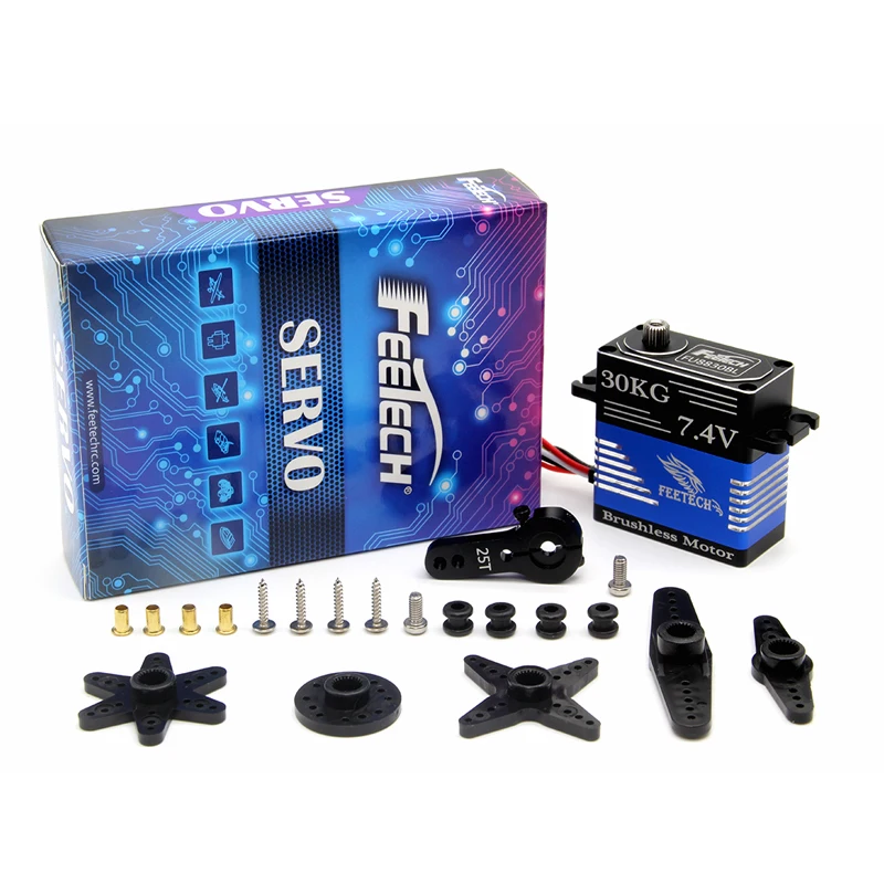 Feetech FU8830BL 7,4 V 30KG.CM CAN Bus Motor sin escobillas engranaje de titanio caja totalmente de Metal Servo piezas y accesorios de control remoto