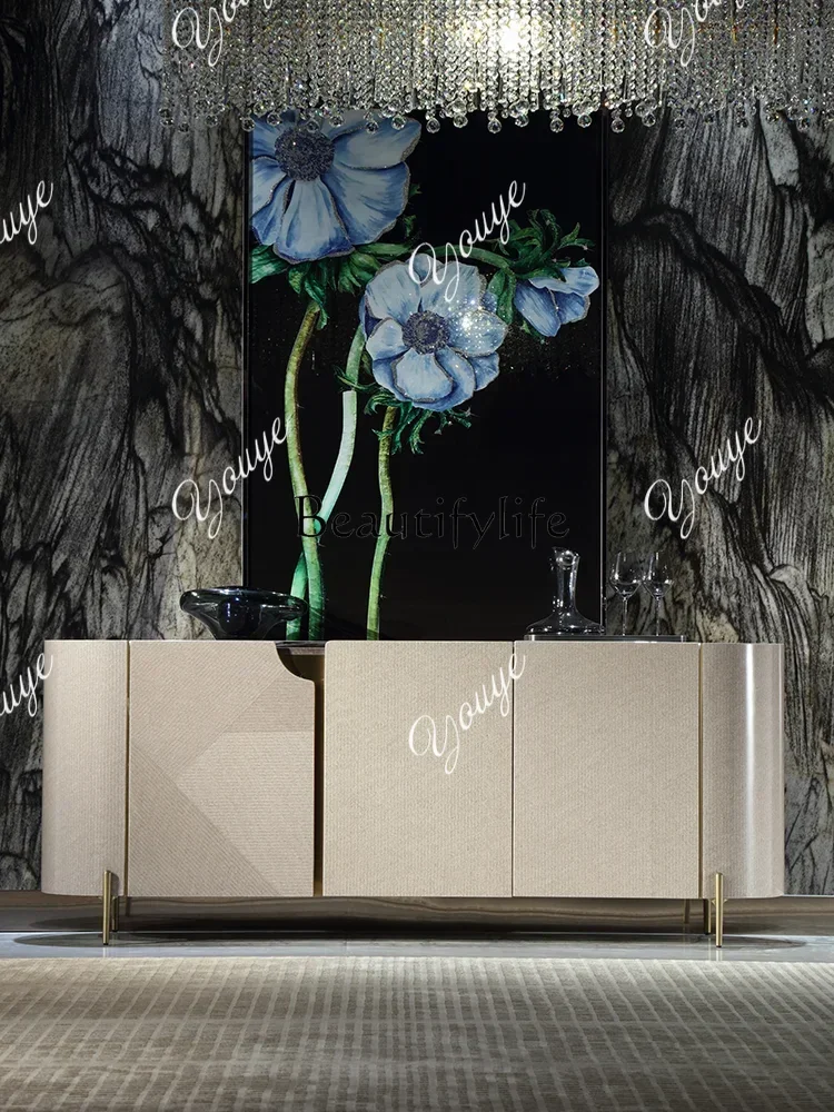 

S Modern Italian-Style Light Luxury Dining Side Hallway Storage Locker Wall Decoration High-End Storage Cabinet