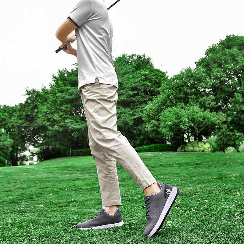 Professional Golf Shoes Men's Outdoor Fitness Golf Shoes White Blue Golf Shoes Large Size 39-48 Golf Track and Field Shoes