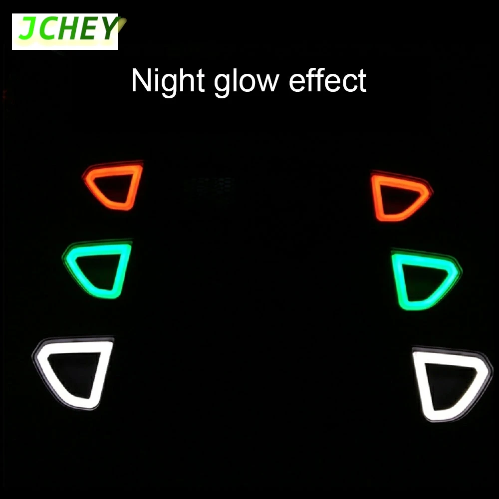 

JCHEY автомобильный передний бампер, сетчатая решетка, сотовая крышка для подтяжки лица для Ford Mustang 2015-2017, с белой, красной, зеленой светодиодной решеткой, лампой