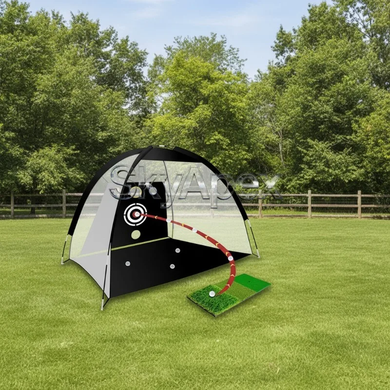 Professional Golf Training Net High Efficiency Chipping Hitting Aid Golf Training Aids For Backyard Daily Golf Swing Practice