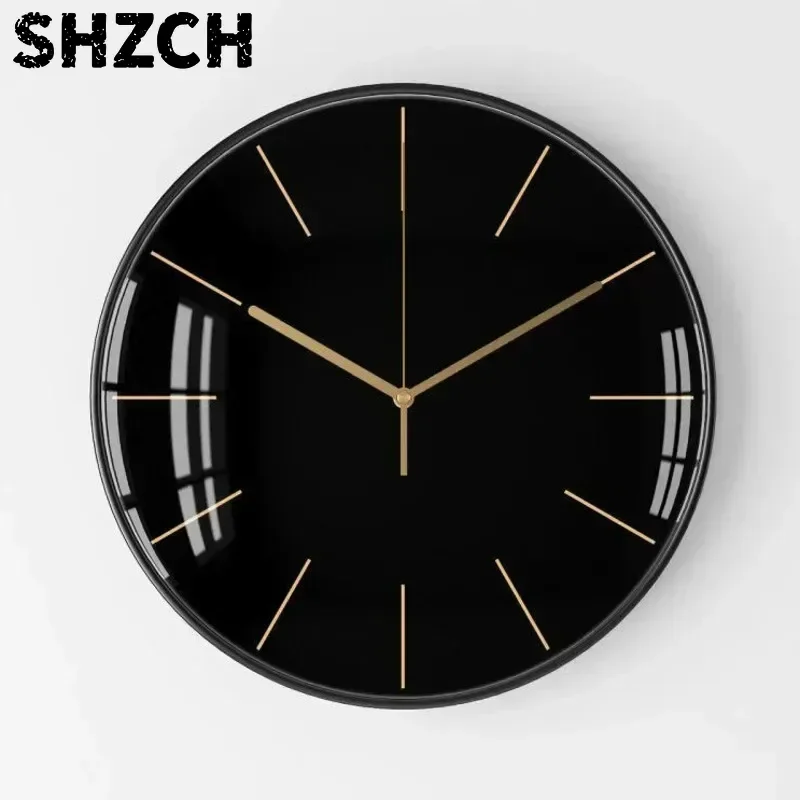 Sale! Nordic Large Metal Silent Luxury Wall Clock Black Simple Modern Living Room Decorative Hanging Watch Home