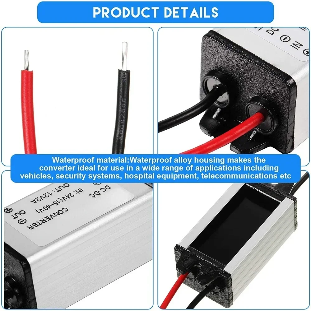 Aluminum (input15V-36V)24Vto12V Power Buck Converter Voltager Supply The factory supports private customization