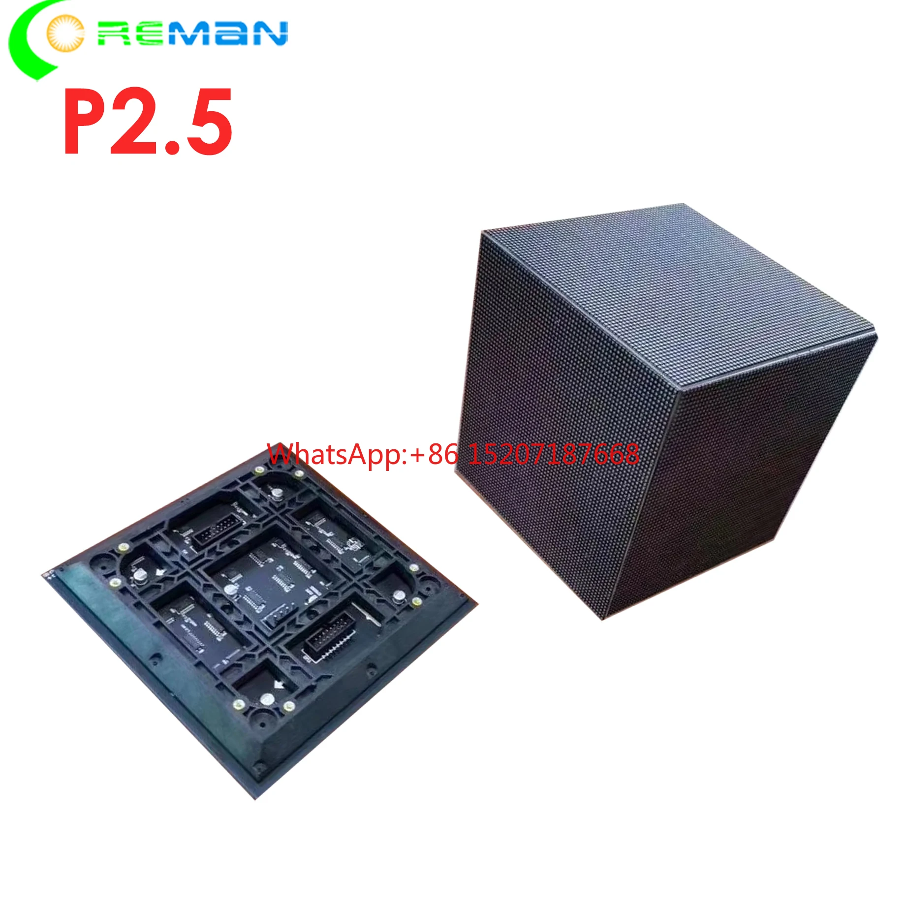 

Indoor 45 degree led module p2.5 160x160mm 64x64 rgb led matrix for corner led screen cube led display