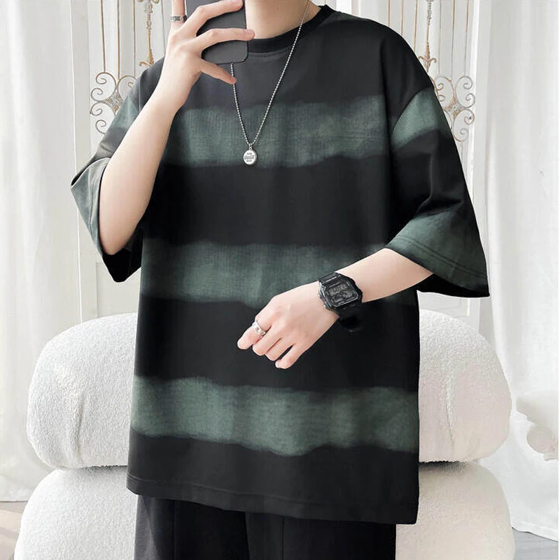 

Свободные футболки с круглым вырезом с короткими рукавами, лето 2029, мужские повседневные дышащие топы и футболки, молодежная верхняя одежда, футболка большого размера M-5XL, одежда