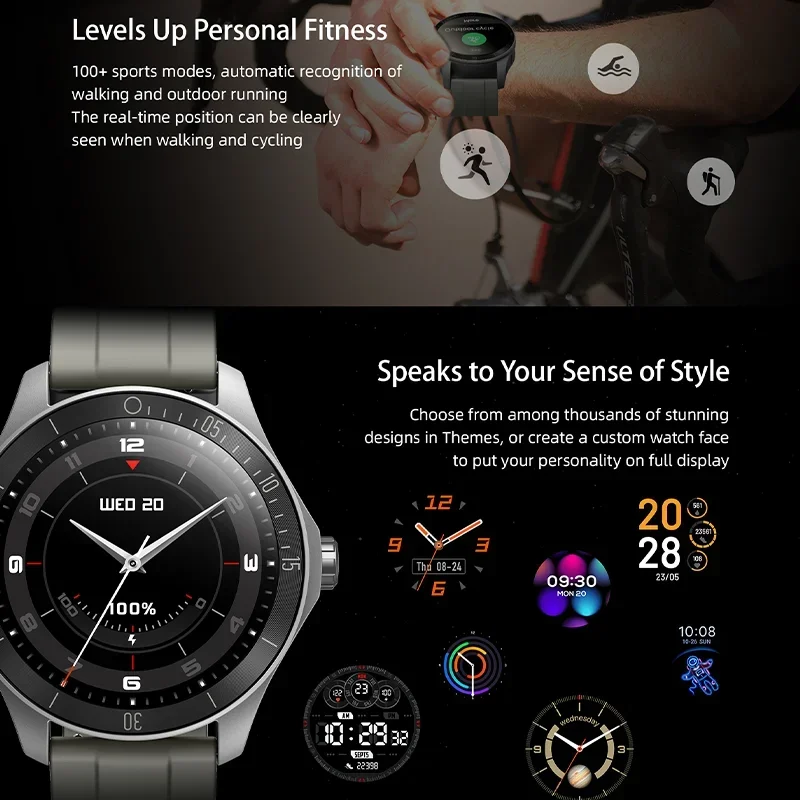 Xiaomi Youpin-reloj inteligente para hombre y mujer, accesorio de pulsera resistente al agua con control del ritmo cardíaco y asistente de voz, Bluetooth, llamadas, deportes y Fitness