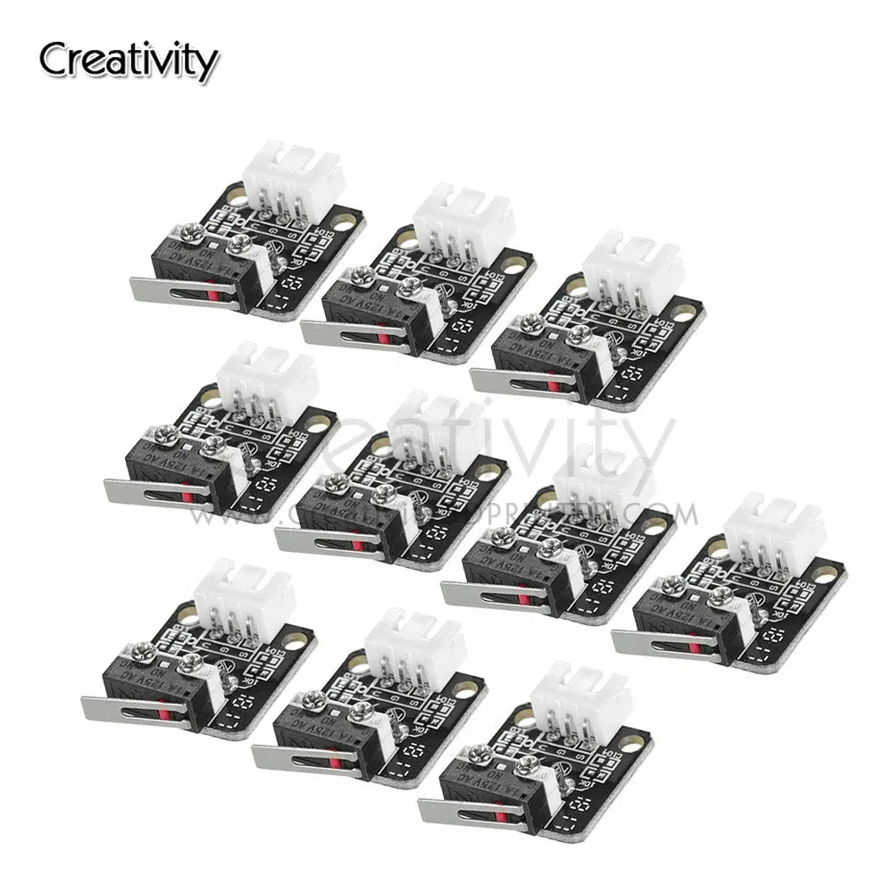 3D Printer Accessories X/Y/Z Axis End Stop Limit Switch 3Pin N/O N/C Easy to Use Micro Switch For CR10 Series Accesorios Ender-3