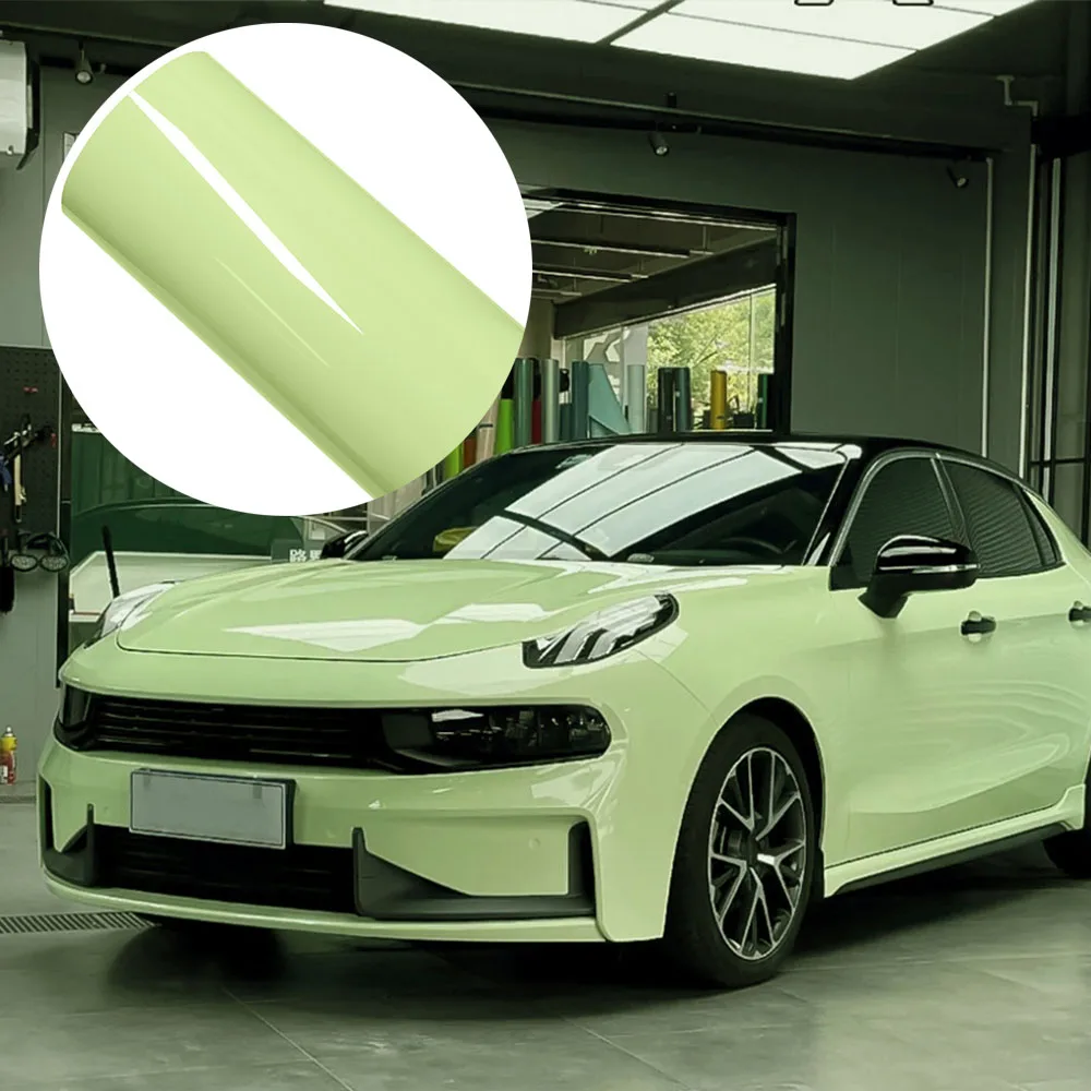 Car Sticker Crystal Avocado Green Auto Wrapping Film Color Change Vinyl Film PET Bubble Free PVC Car Decoration Accessories