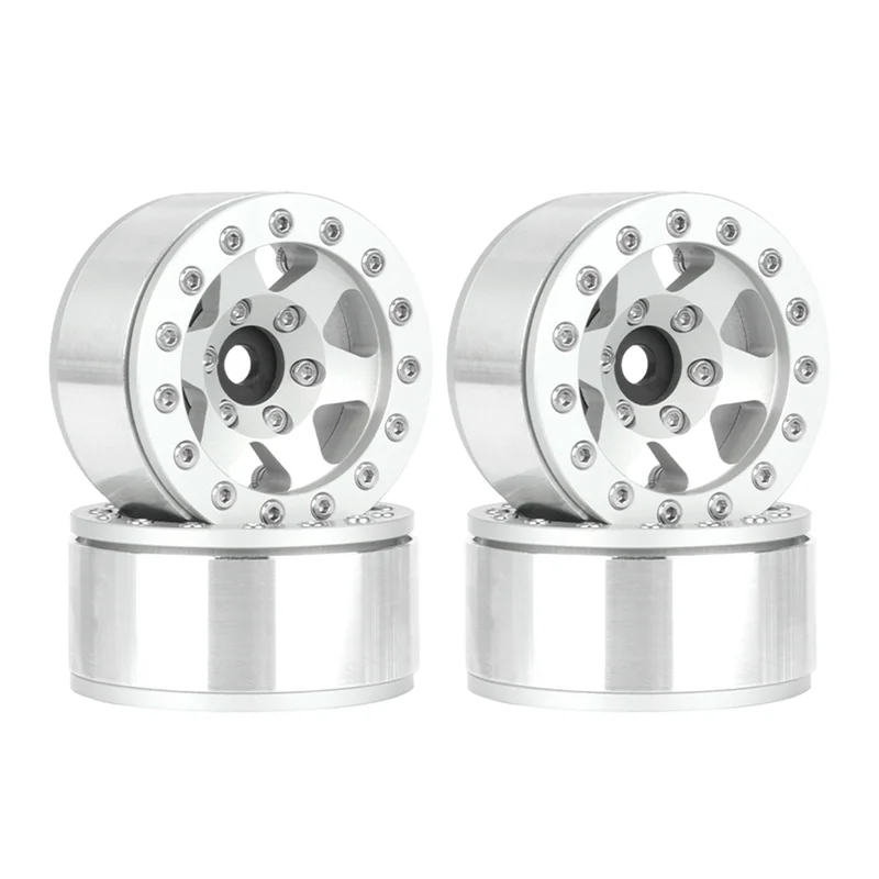 

Silver-Edged 1.55 Inch Metal Wheel Tire Climbing Car AX90069 For JIMNY CC01 Easy To Use