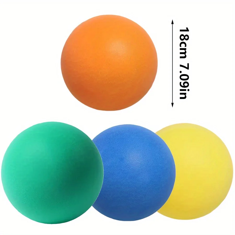 18 سنتيمتر إسفنجة مرنة كرة السلة الصامتة للتدريب الداخلي المنزل الترفيه أخضر أزرق أصفر برتقالي كرة هادئة هدية مثالية JXB