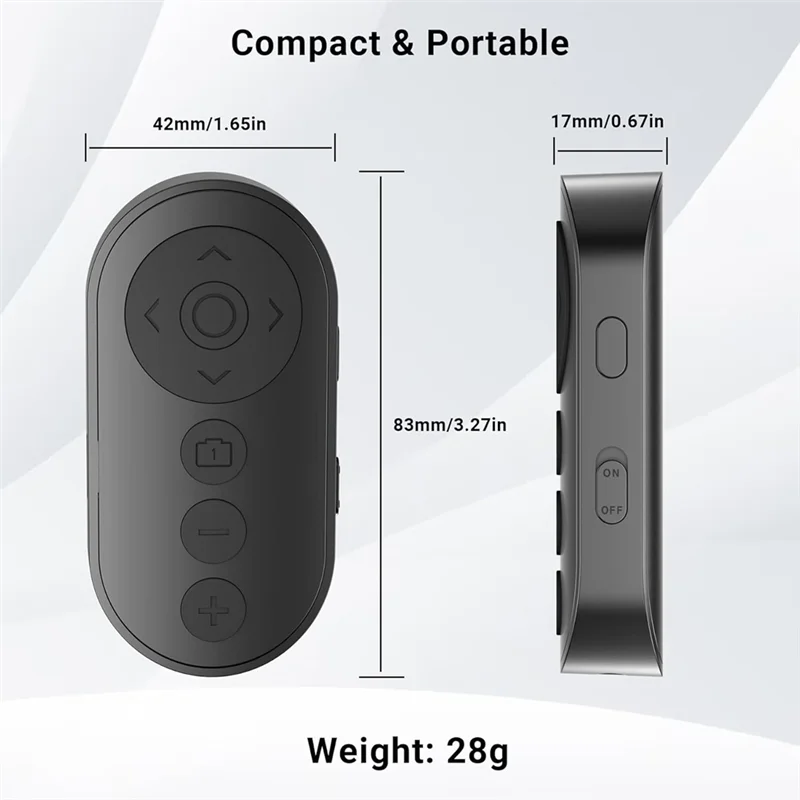 【Exclusive!】Smartphone Remote Clicker With Zoom Function For Iphone& Android, Wireless Camera Remote Control For Photo& Video, F