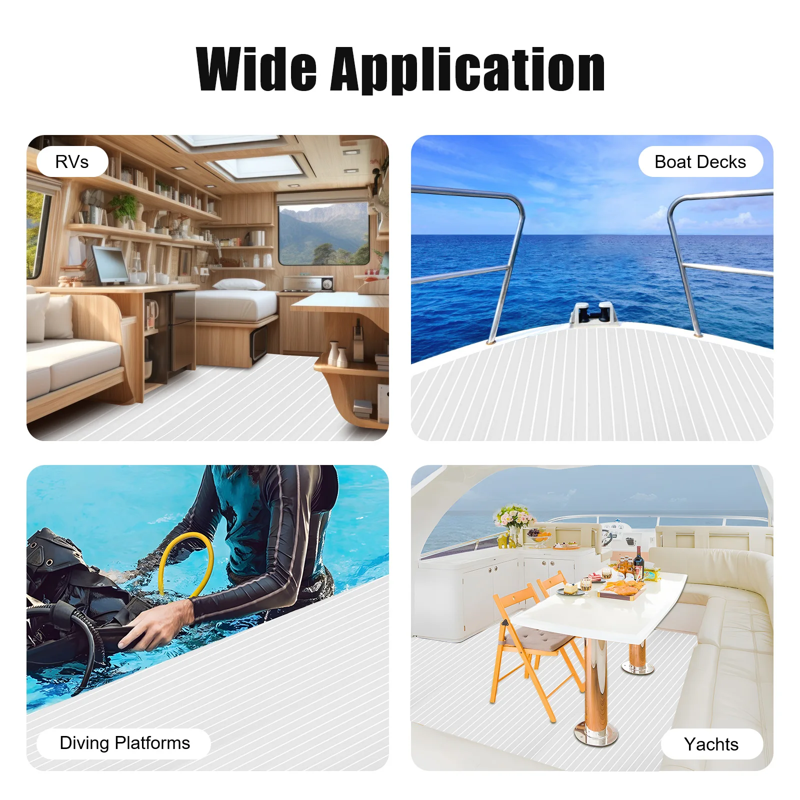 94.49*35.43 بوصة ذاتية اللصق الكلمة حصيرة مخطط الملمس عدم الانزلاق الكلمة حصيرة 6 مللي متر إيفا RV الكلمة حصيرة