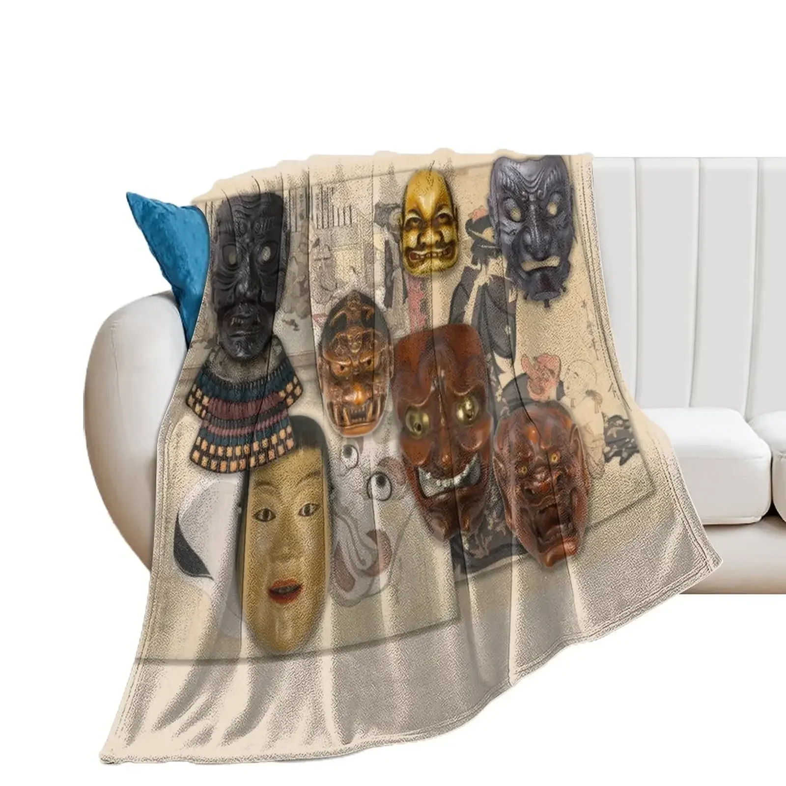 

Japanese Theatre Throw Blanket For Baby for winter Furrys Polar Blankets