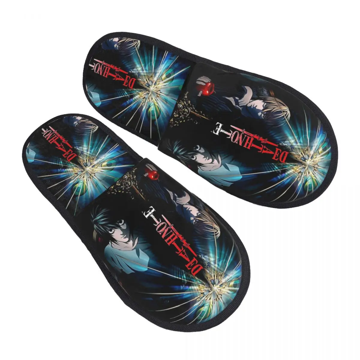 Winter Slippers Death Note Accessories Household Fur Slippers Slides Indoor Japan Anime Manga Soft Anti-skid Slides