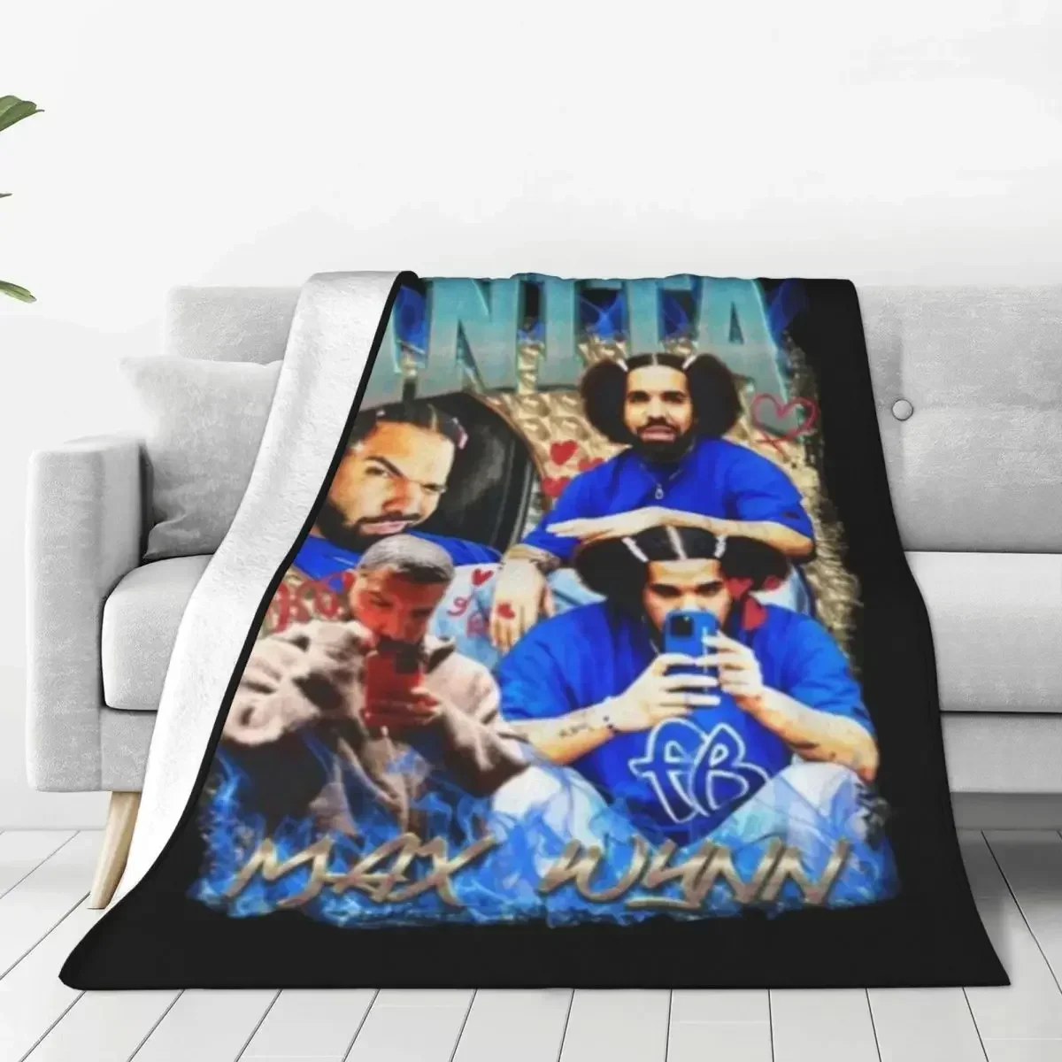 

Drake Blankets Anita Max Wynn Album Travel Office Flannel Throw Blanket Super Warm Couch Chair Custom DIY Bedspread Gift