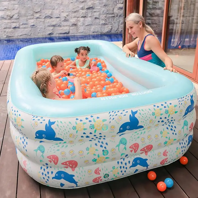 Aufblasbarer Pool Kinder Erwachsene Strand Pool Kinder Baby Schwimmbäder Sommer Indoor Outdoor Party Spielzeug für die ganze Familie