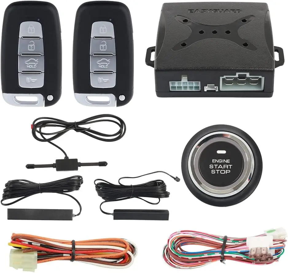 

EC003N-K-1 PKE Car Alarm System Proximity Lock Unlock Push Button Start Remote Engine Start KeylGo System DC12V